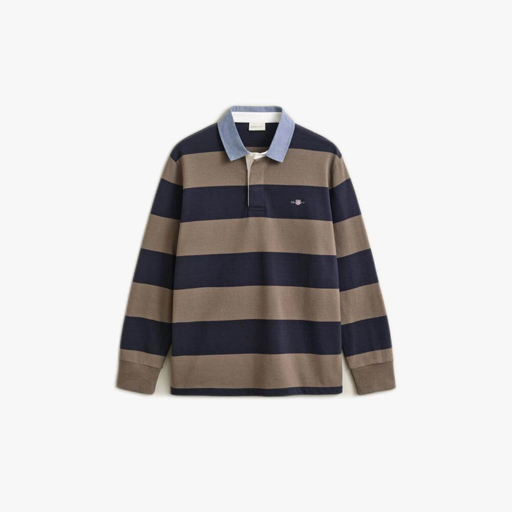 Gant Chambray Collar Striped Heavy Rugger